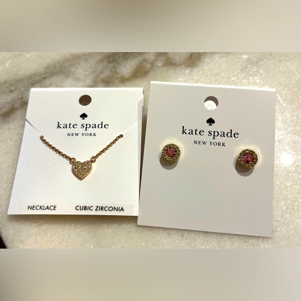Kate spade necklace and earrings set